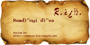 Reményi Éva névjegykártya