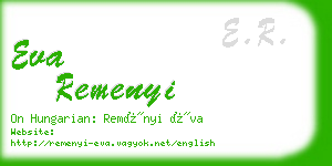 eva remenyi business card